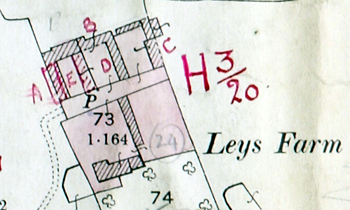 Leys Farm on the 1925 rating valuation map [DV2/C26]